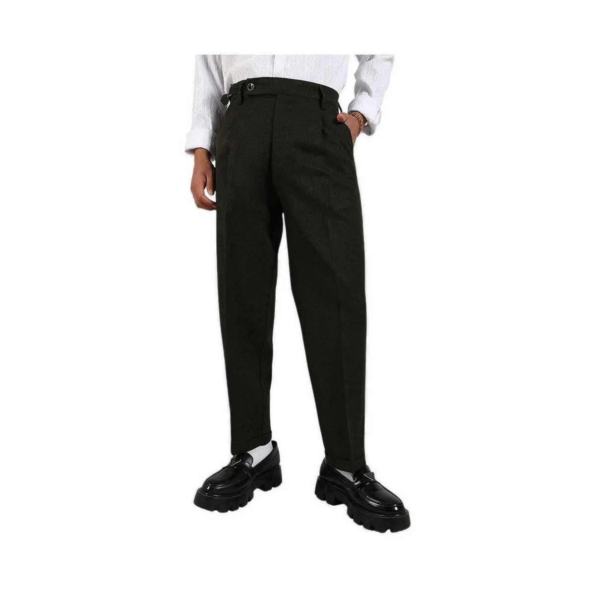 Tailored Linen-Blend Trousers by Campus Sutra