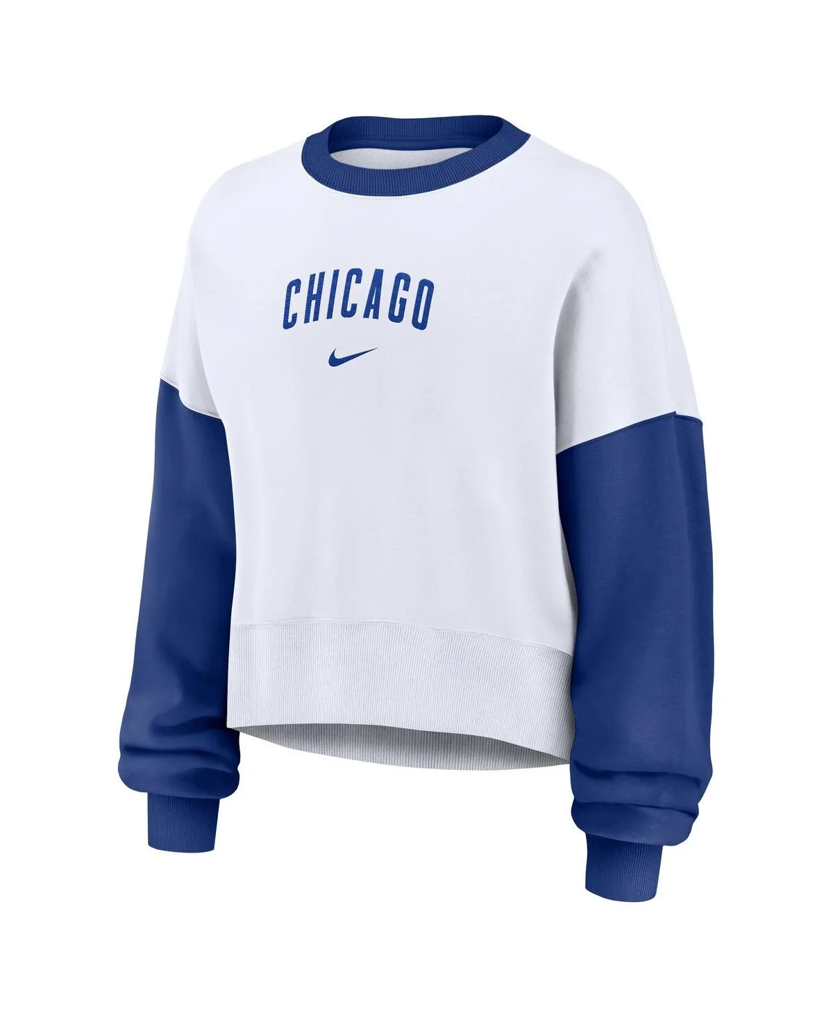 Chicago Cubs Oversized High Hip Fleece Sweatshirt by Nike