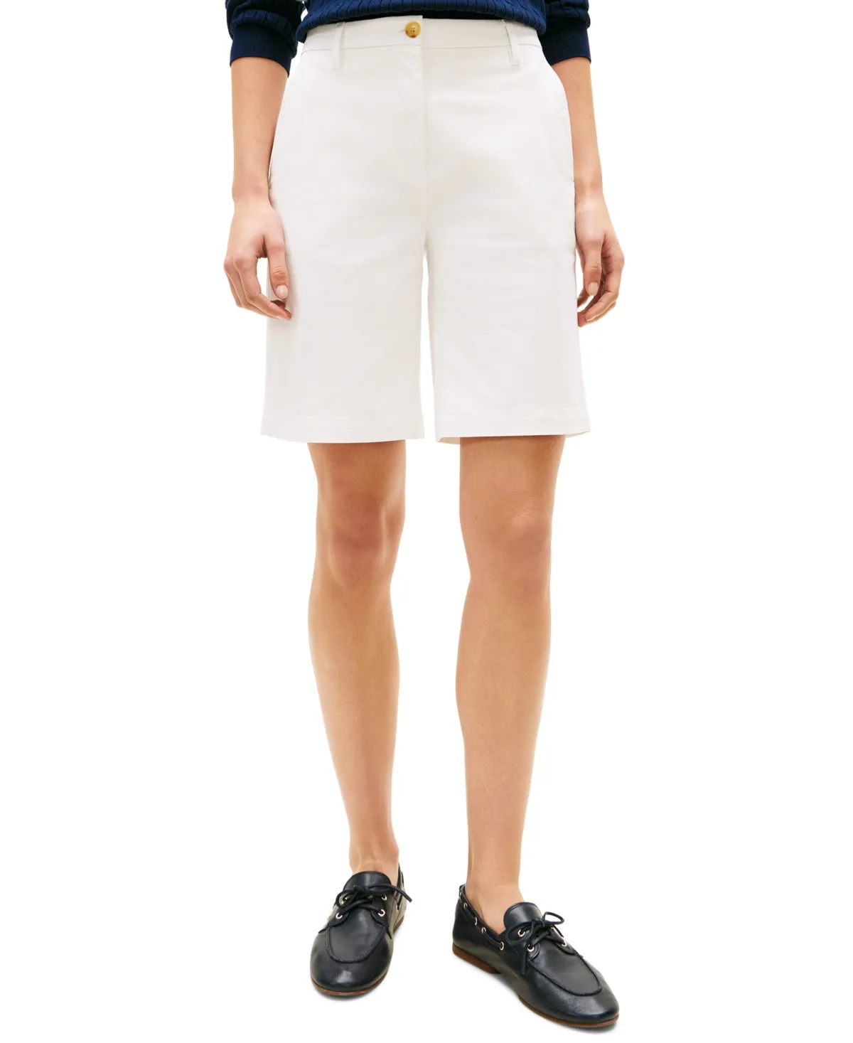 Twill Slim Straight Shorts