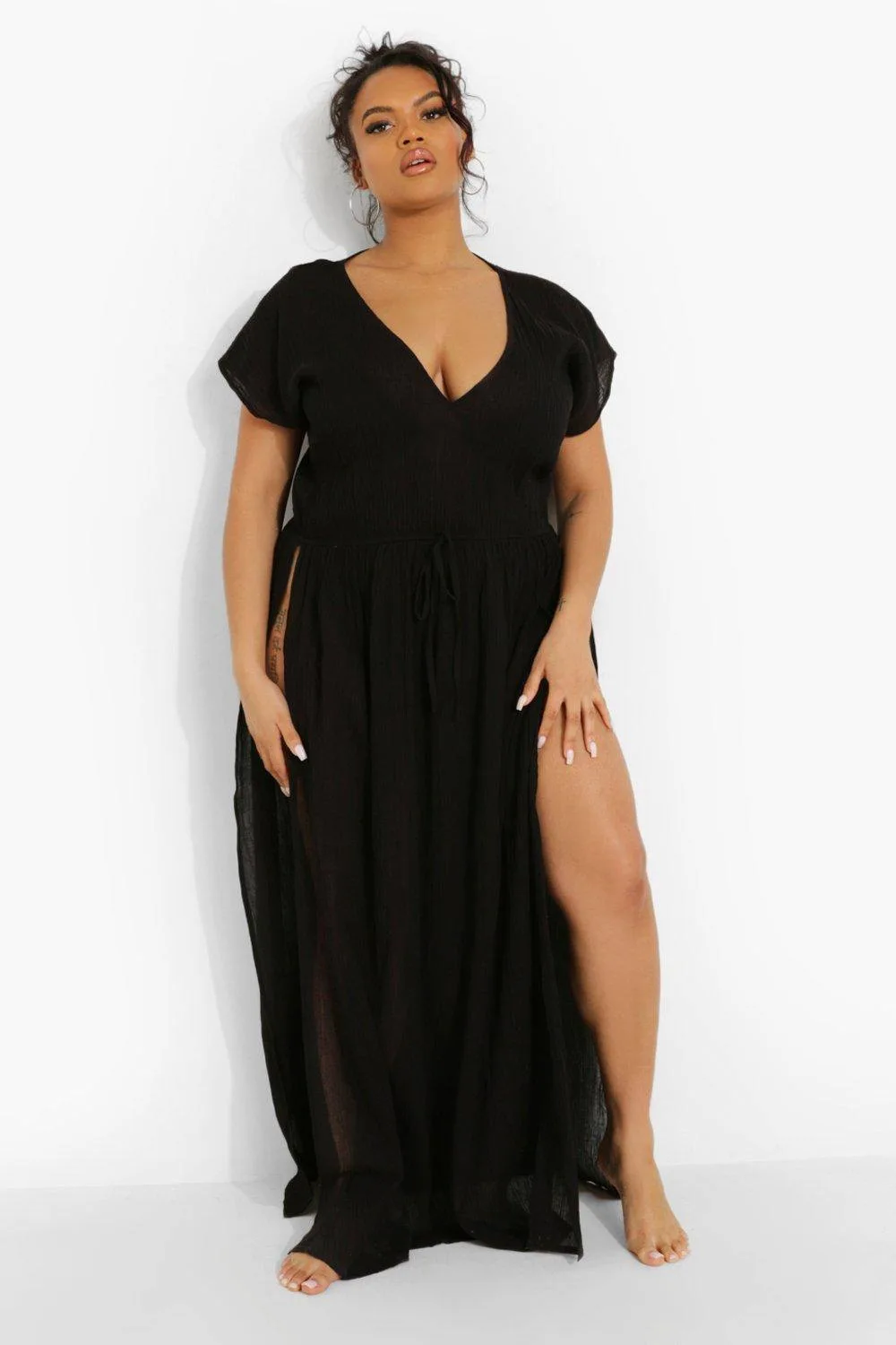 Cheesecloth Beach Kaftan by boohoo