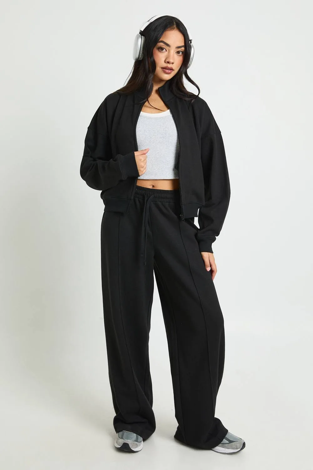 Zip Through Funnel Neck Interlock Tracksuit