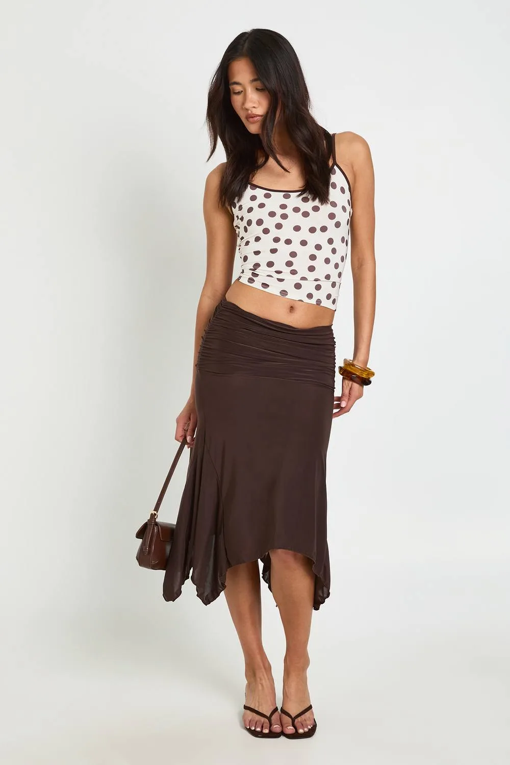 Hanky Hem Midi Skirt by boohoo
