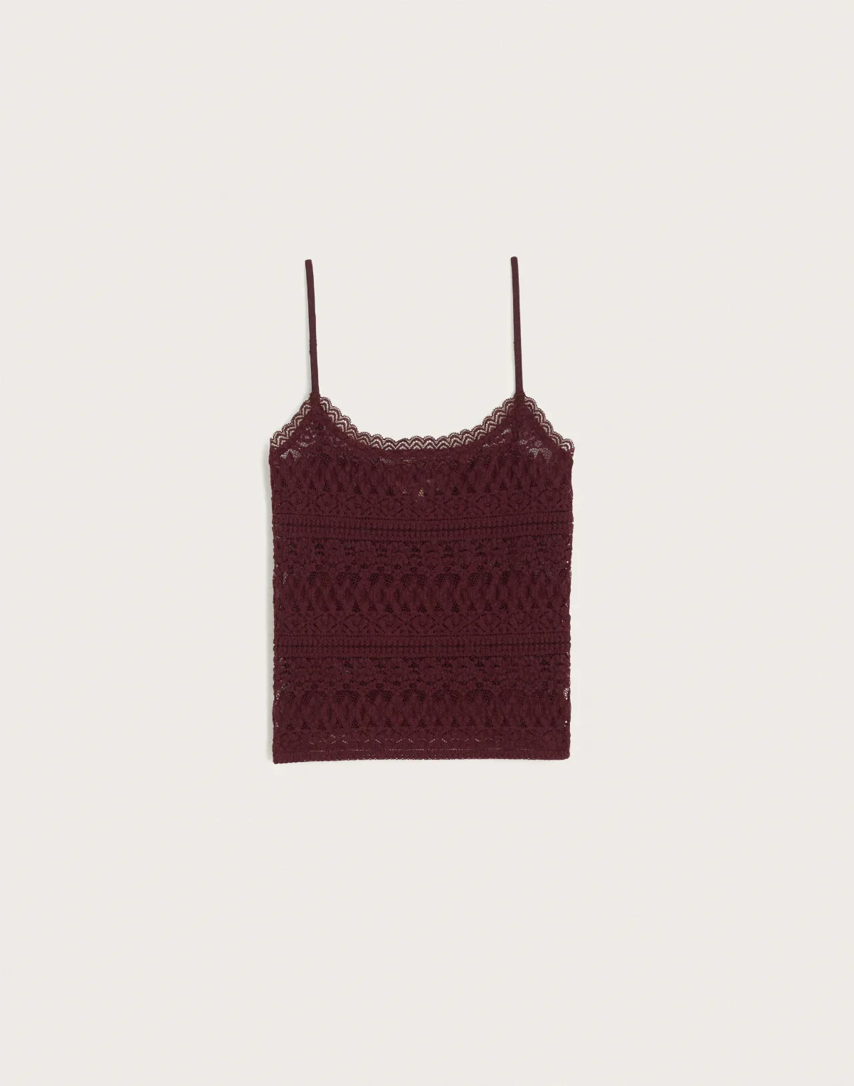 Jacquard-Lace Scoopneck Tank by MW