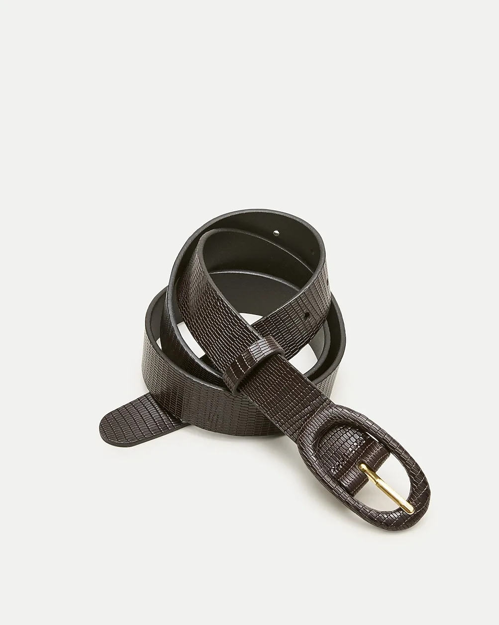 Tonal Belt in Lizard-Embossed Leather by J.Crew