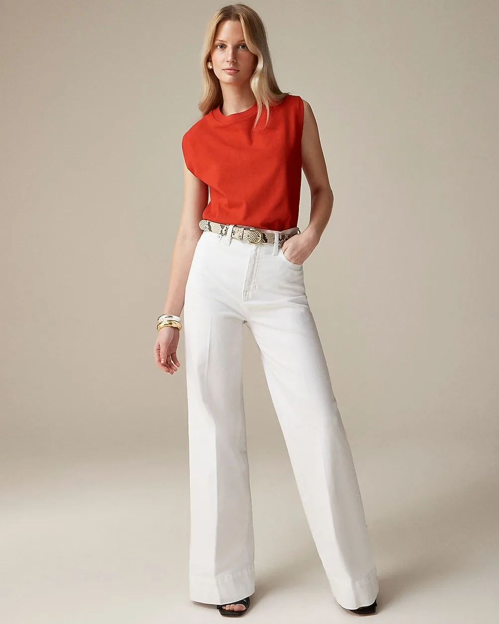 Wide-Leg Denim Trouser by J.Crew