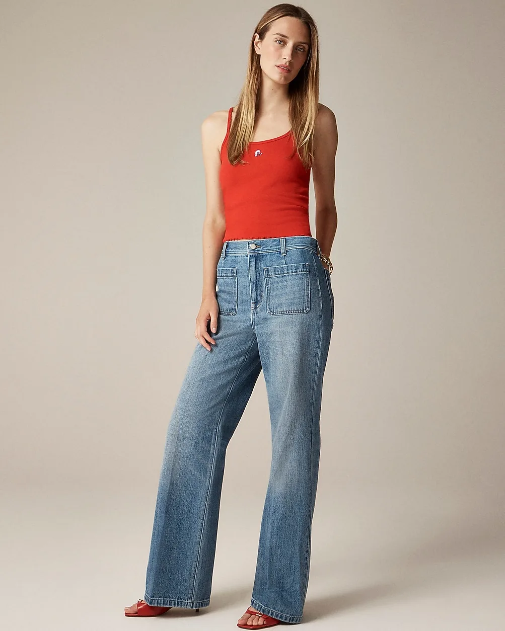 Rouje x J.Crew Marin High-Rise Flare Jean by J.Crew