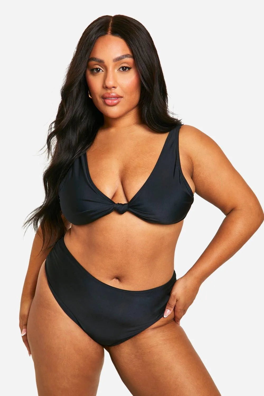 Knot High Waisted Bikini Set by boohoo