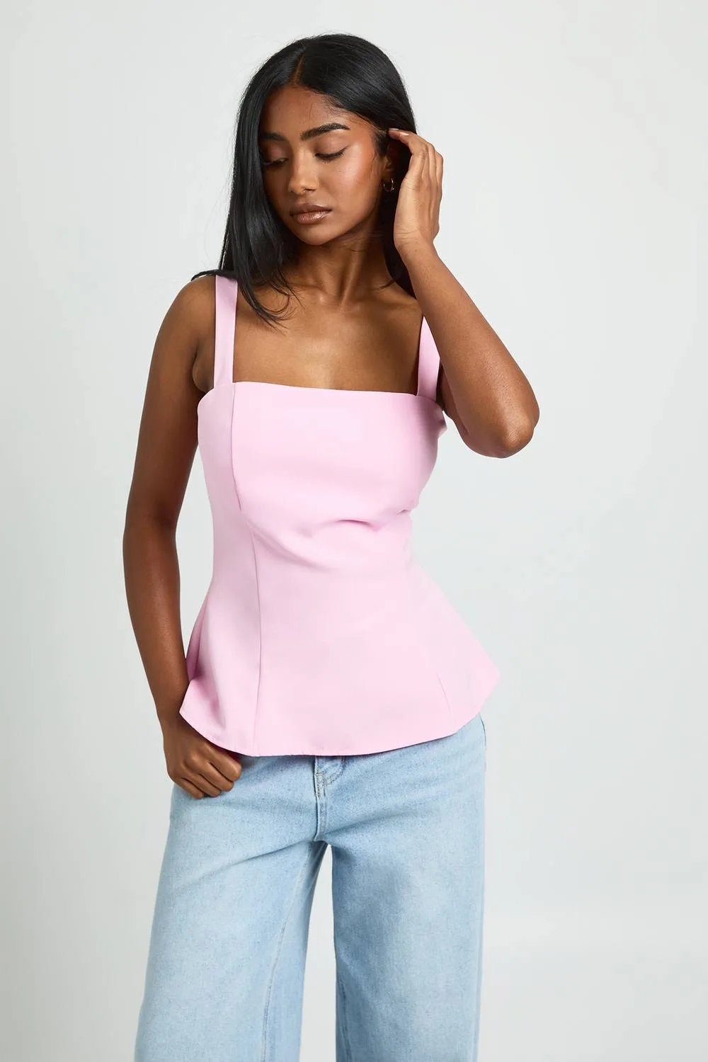 Peplum Tailored Top by boohoo