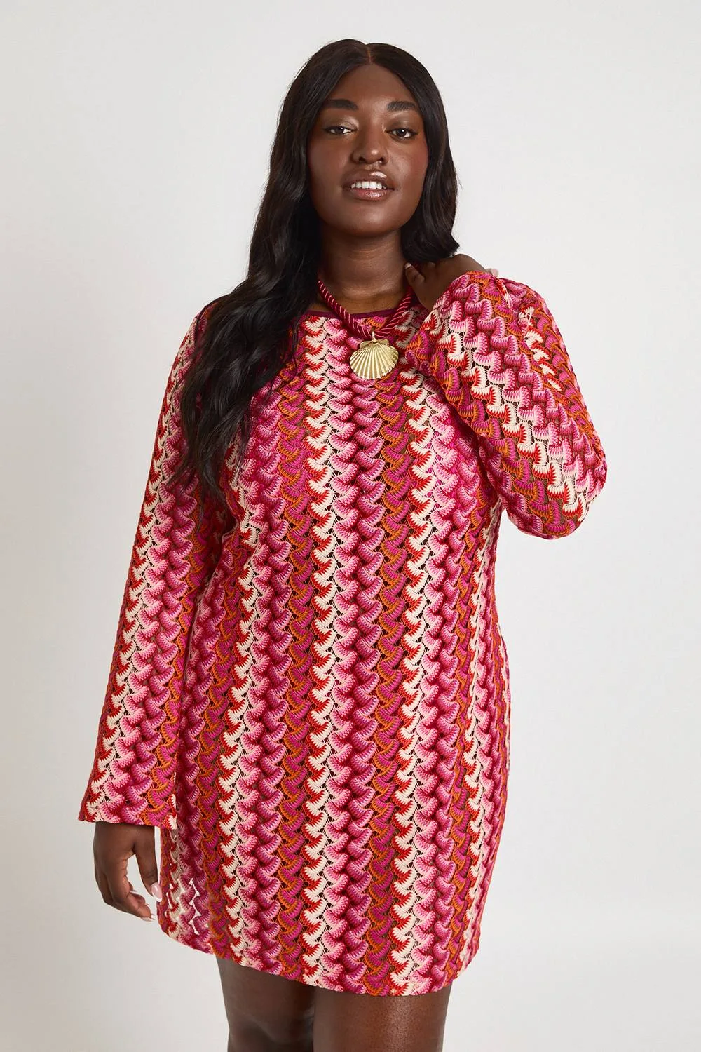 Knitted Scoop Back Mini Dress by boohoo