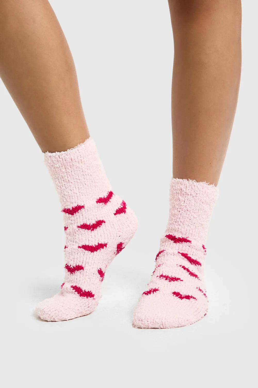 Heart Fluffy Socks by boohoo