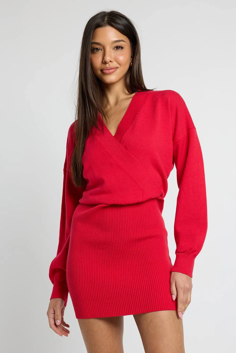 Wrap Front Mini Dress by boohoo
