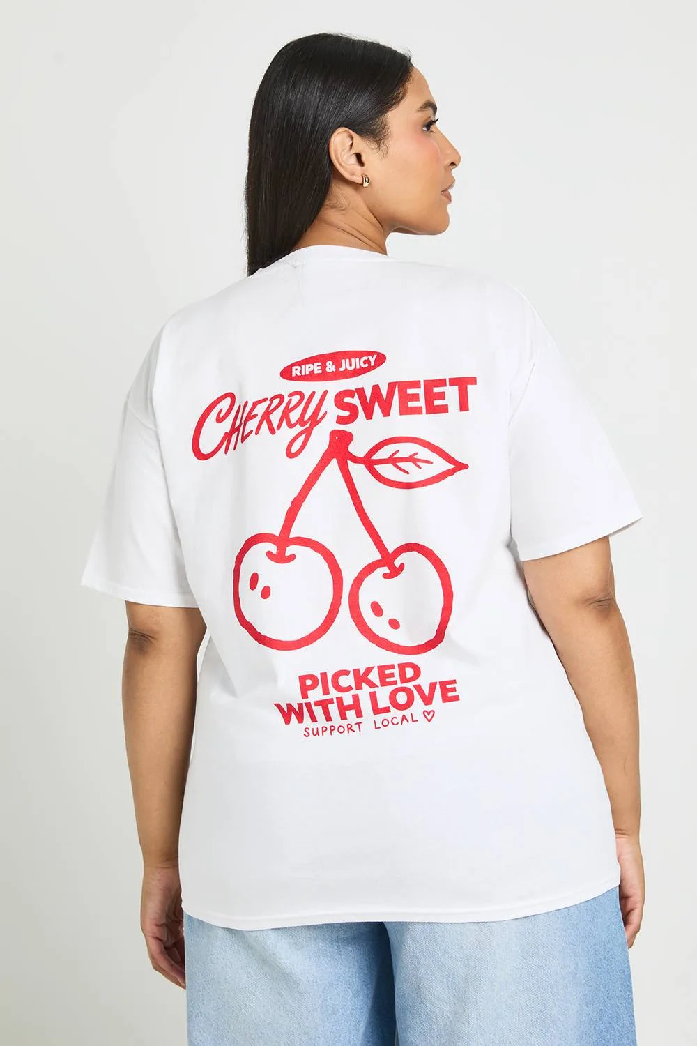 Cherry Sweet Printed T-Shirt by boohoo