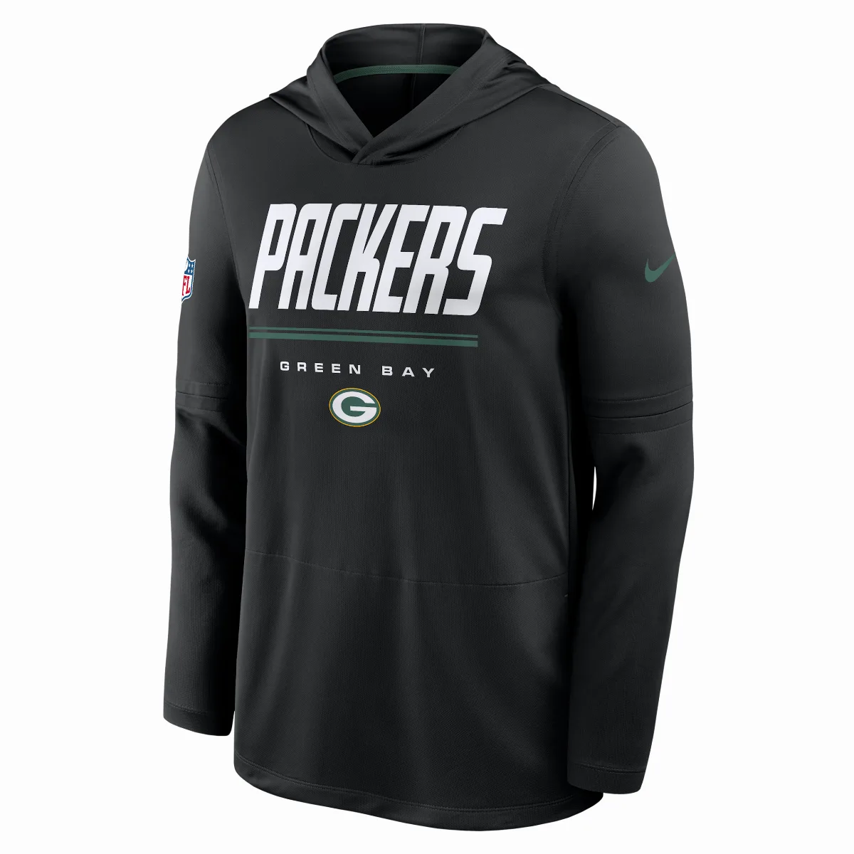 Green Bay Packers Sideline Nike Dri-FIT NFL Long-Sleeve Hooded Top by Nike