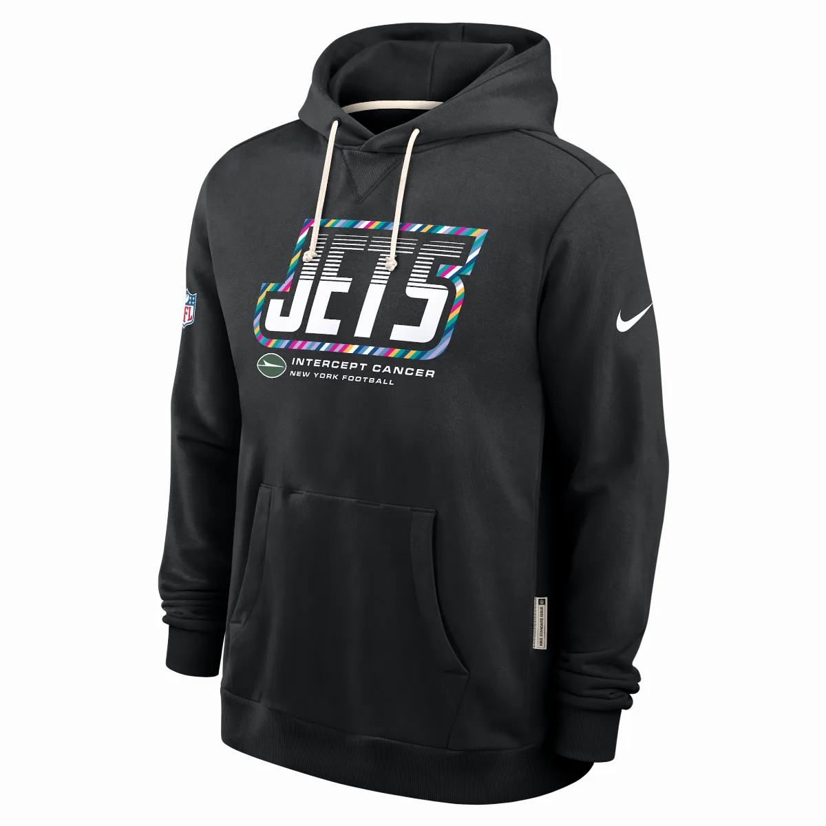 New York Jets Crucial Catch Sideline Standard Issue Nike Dri-FIT NFL Pullover Hoodie by Nike