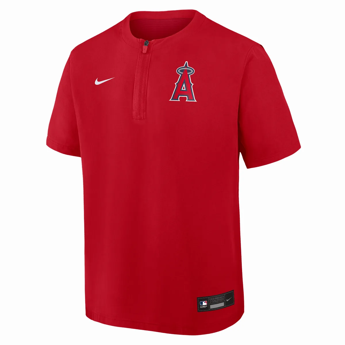 Los Angeles Angels Authentic Collection Nike Dri-FIT MLB 1/4-Zip Short-Sleeve Windshirt by Nike