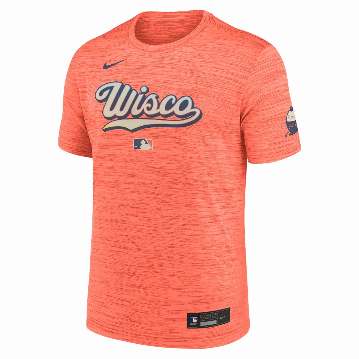 Milwaukee Brewers City Connect Velocity Nike Dri-FIT MLB T-Shirt by Nike
