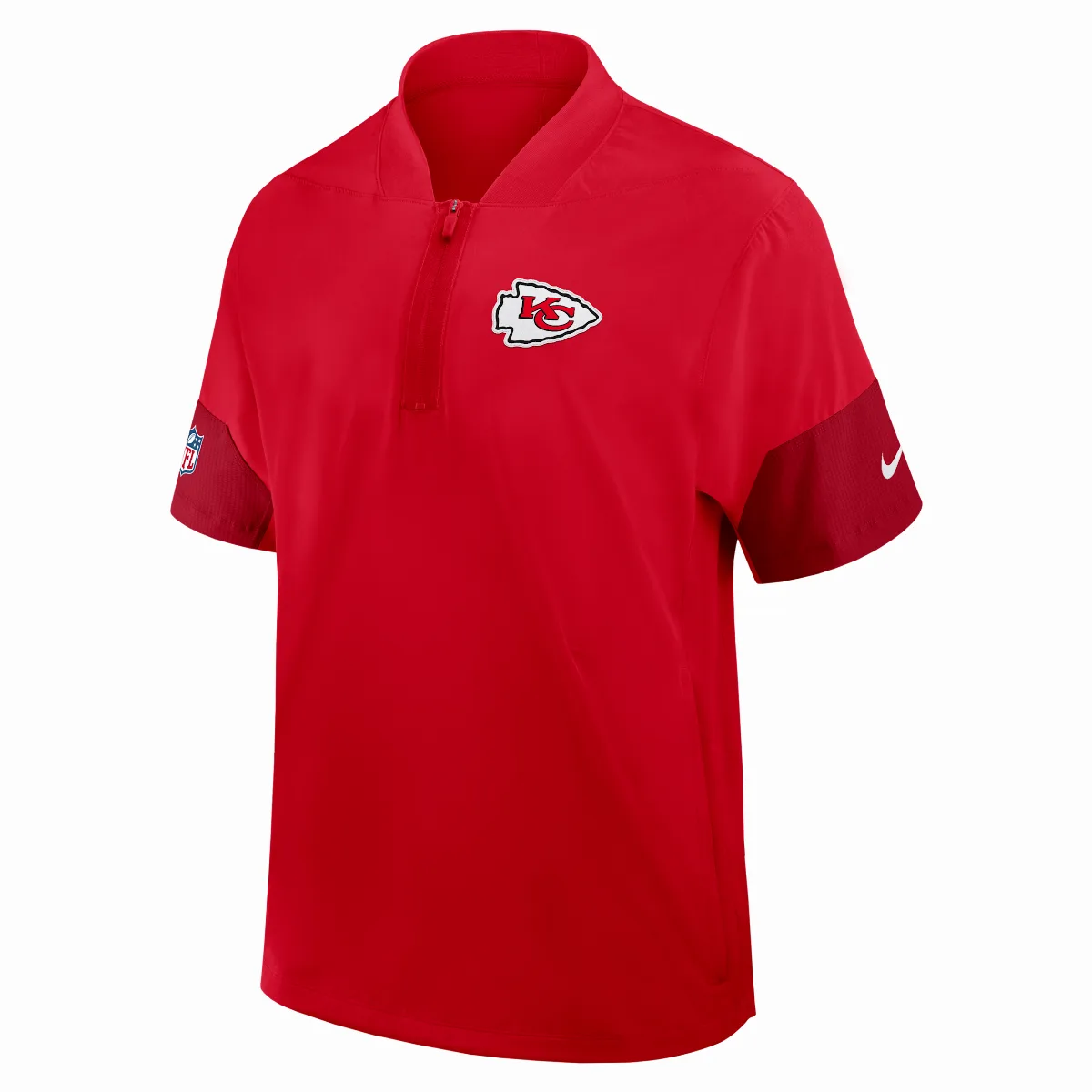 Kansas City Chiefs Sideline Coach NFL 1/2-Zip Short-Sleeve Jacket by Nike