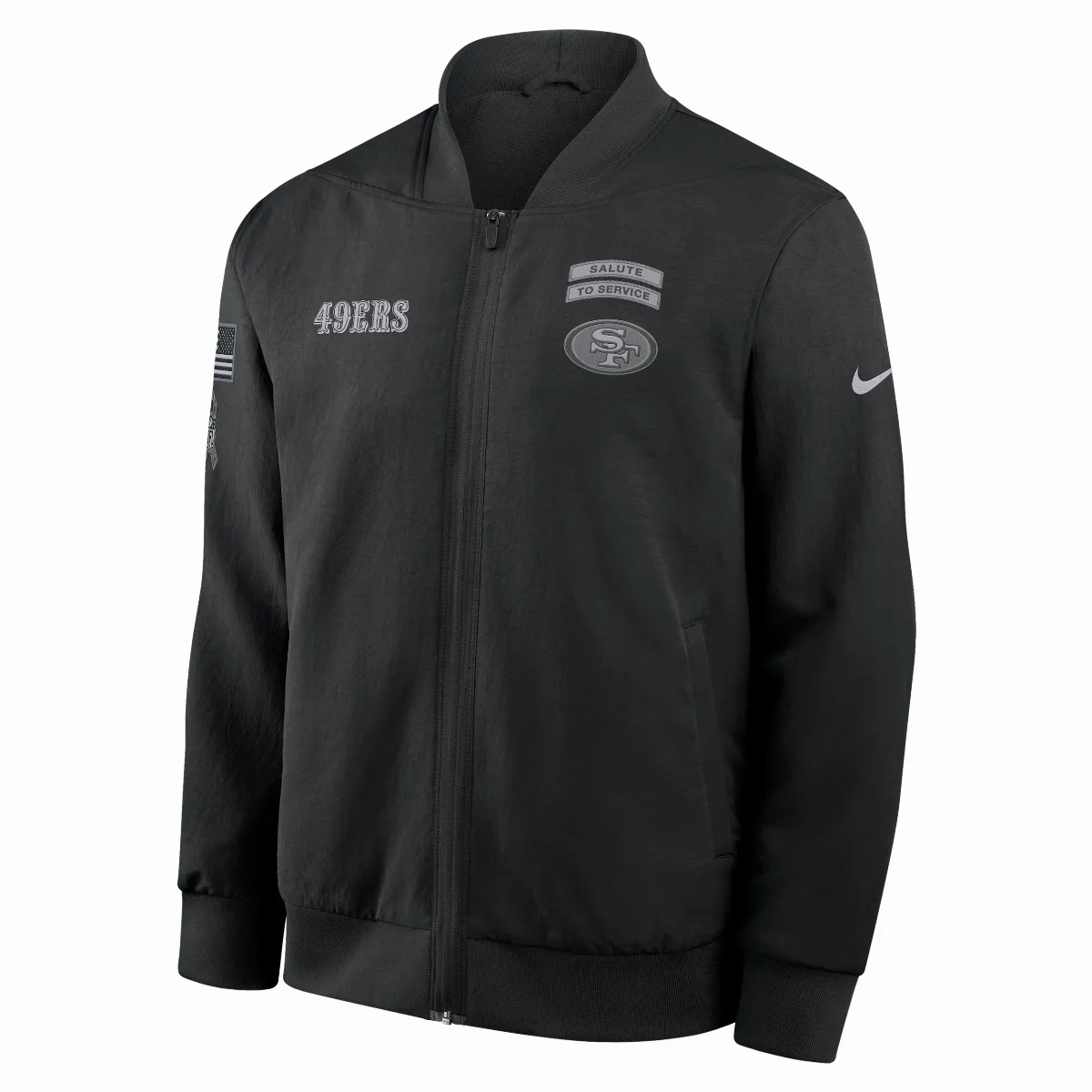 San Francisco 49ers Salute to Service Sideline NFL Full-Zip Bomber Jacket by Nike
