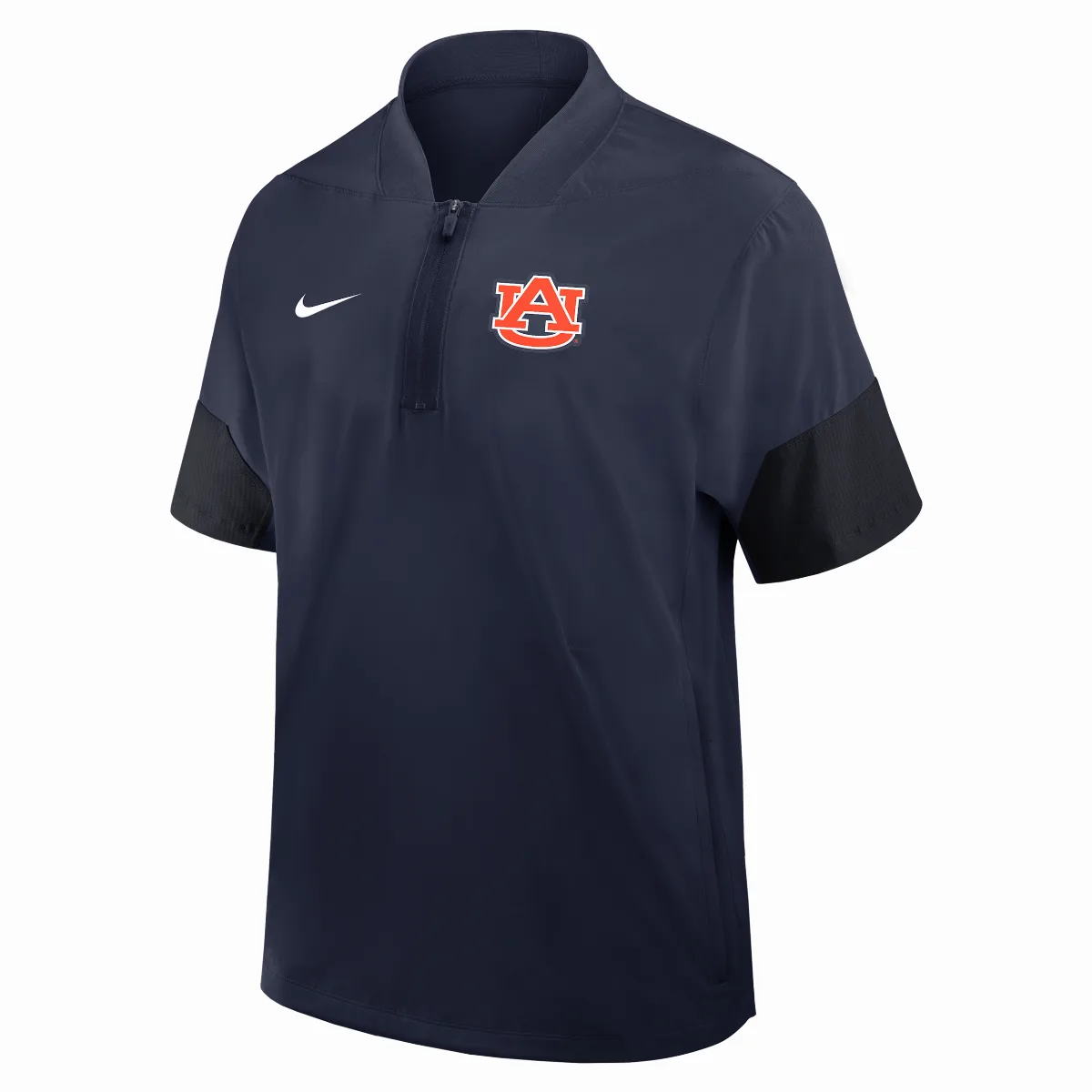 Auburn Sideline Coach College 1/2-Zip Short-Sleeve Hooded Jacket by Nike