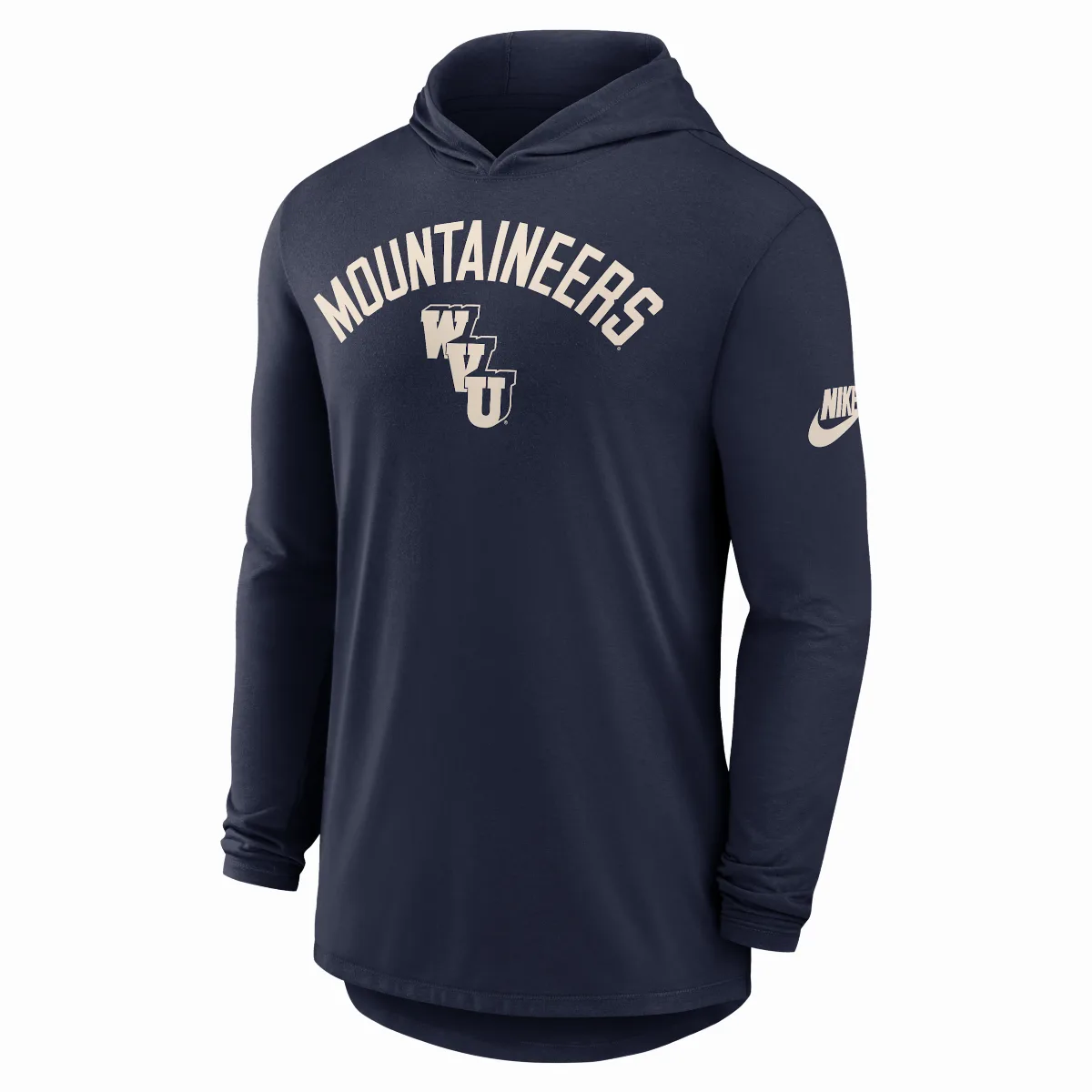 West Virginia Legacy Arch Dri-FIT College Long-Sleeve Hooded T-Shirt by Nike