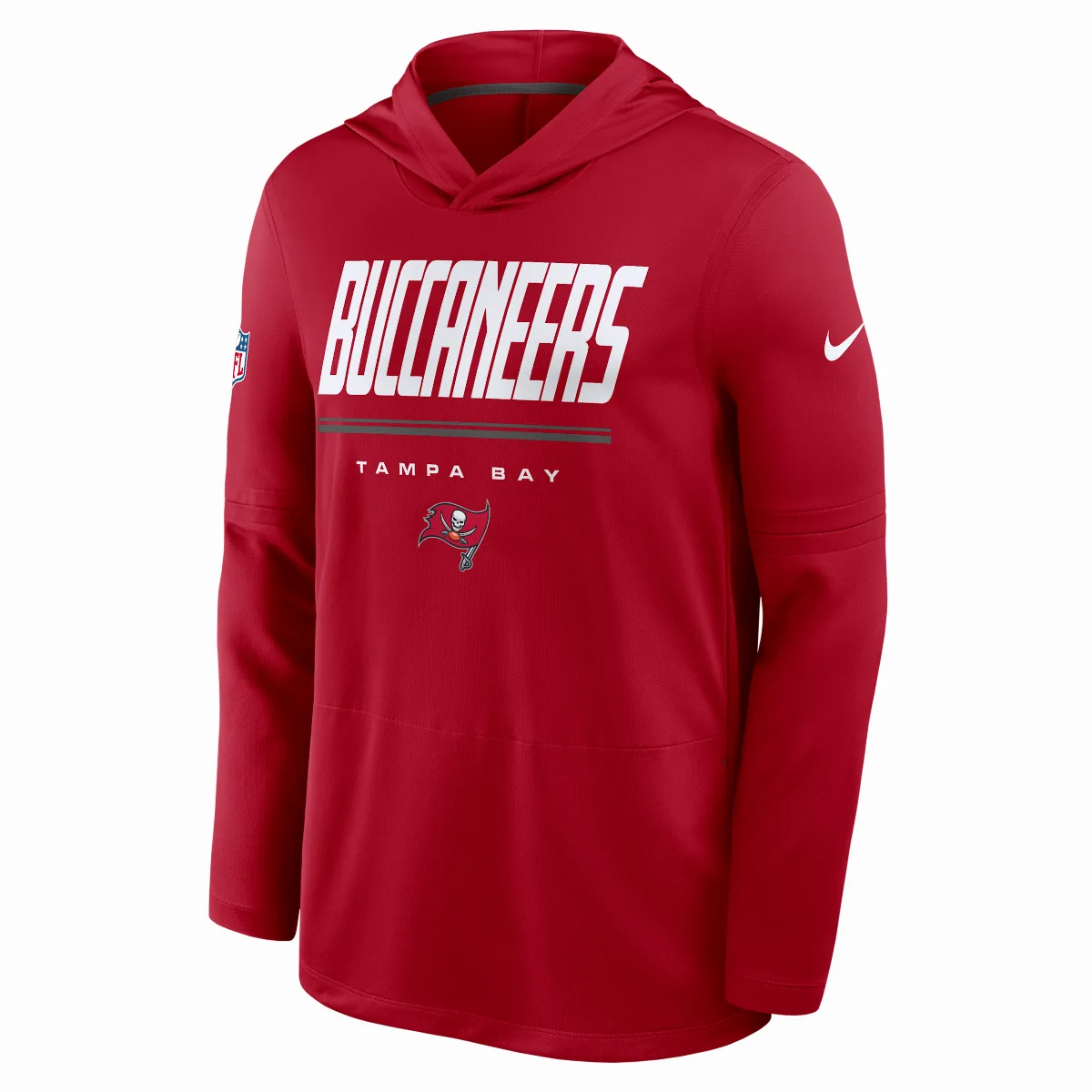 Tampa Bay Buccaneers Sideline Dri-FIT NFL Long-Sleeve Hooded Top