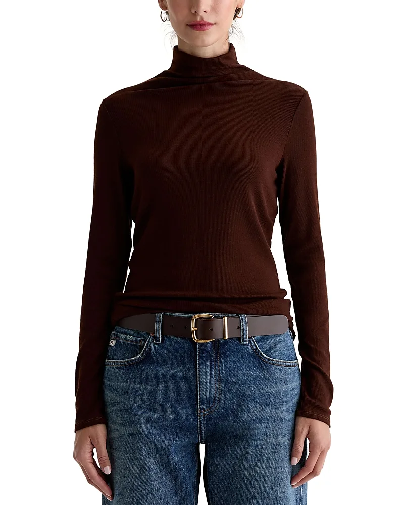 The Chels Long Sleeve Ribbed Turtleneck by AG