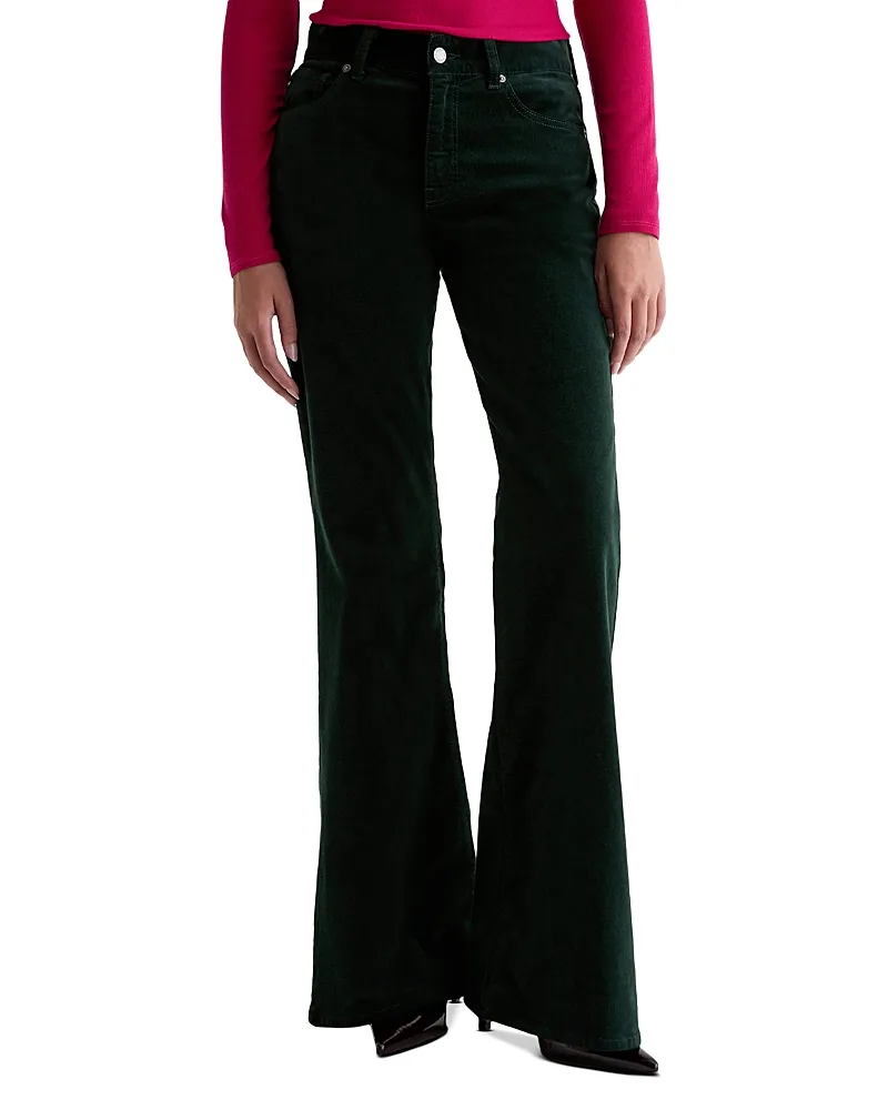 Georgia Mid Rise Velvet Flare Jeans by AG