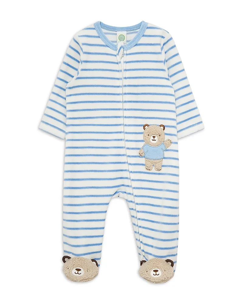 Fuzzy Bear Velour Footie by Little Me