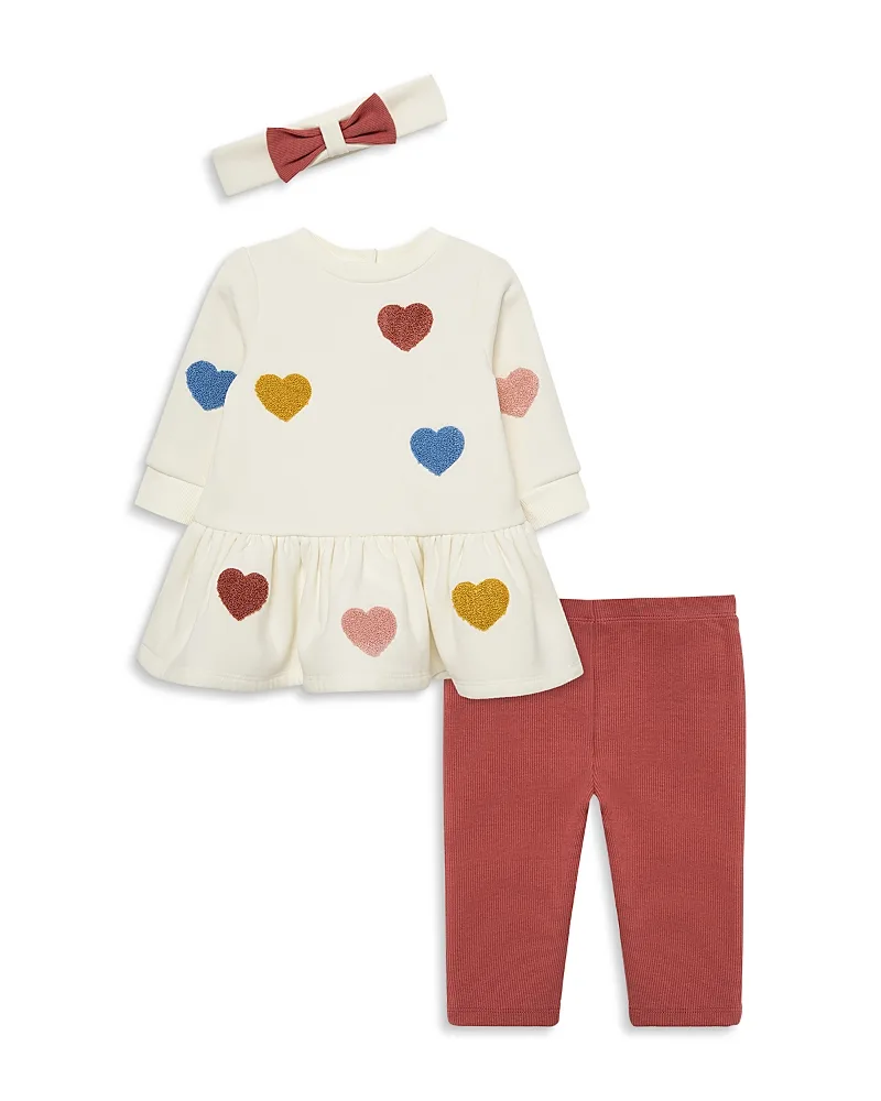Hearts Sweatshirt Dress Set & Headband by Little Me