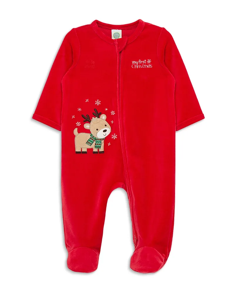 Reindeer Velour Footie by Little Me
