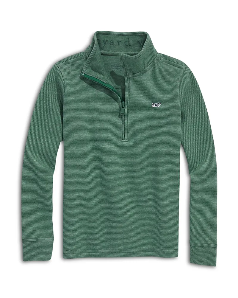 Saltwater Stripe Quarter Zip Mock Neck Sweatshirt by Vineyard Vines