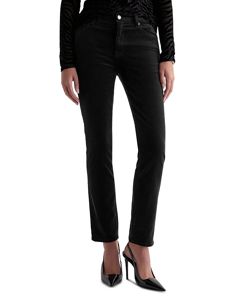 Mari Velvet High Rise Straight Jeans by AG