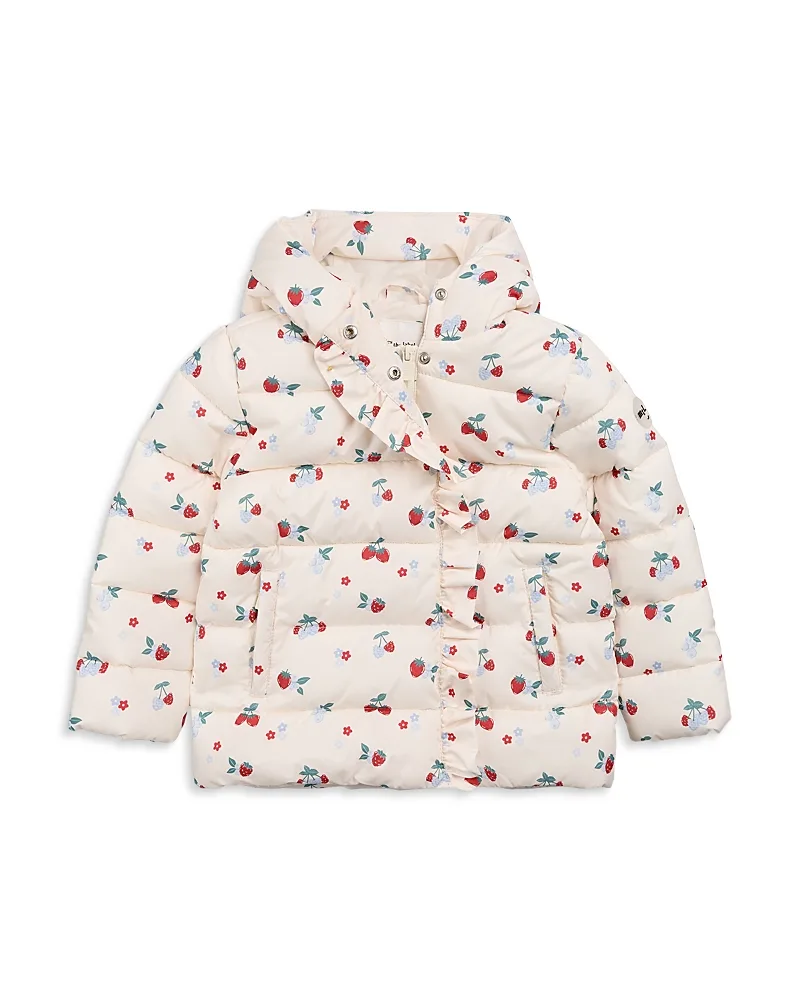Berries Print Hooded Mid Weight Puffer Jacket by Miles The Label