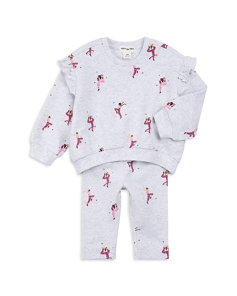 Dancer Print Cotton Blend Sweatshirt & Leggings Set by Miles The Label