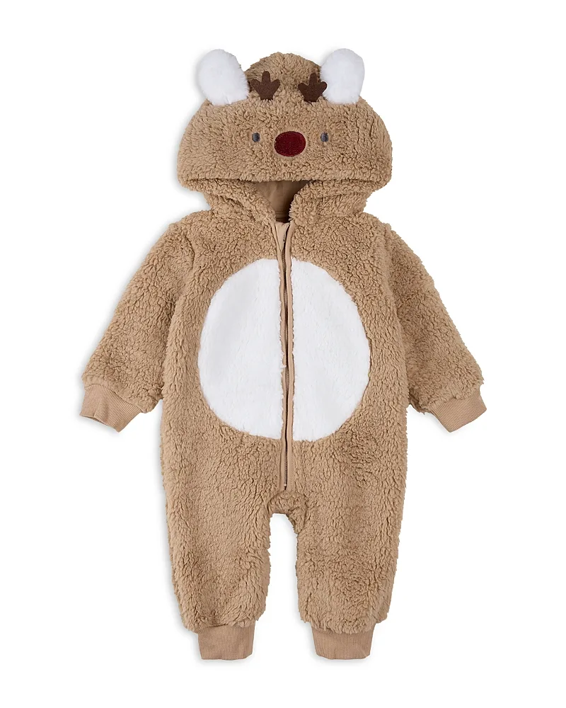 Littlest Reindeer Faux Sherpa Playsuit Coverall by Firsts By Petit Lem