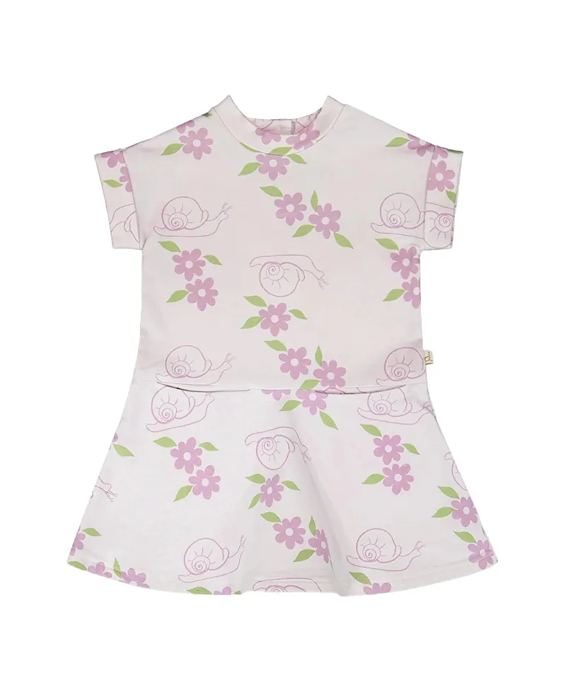French Terry Snails Dress by Deux Par Deux