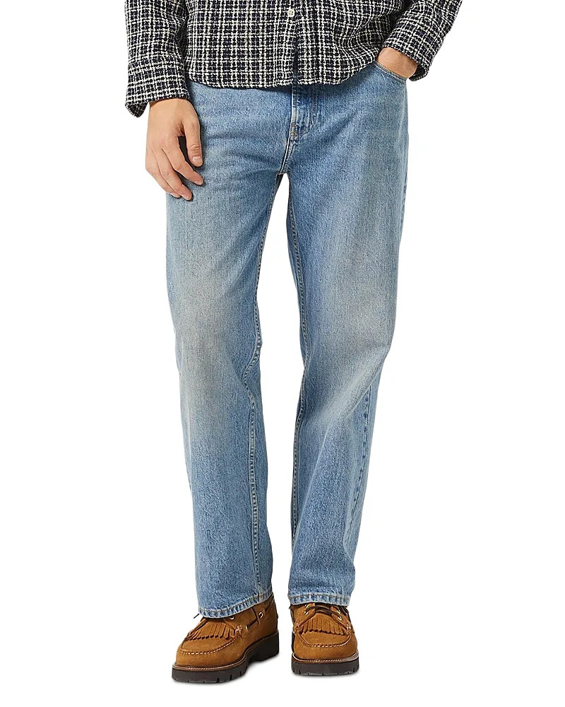 Straight Fit Bleach Wash Five Pocket 30 Jeans by Corridor