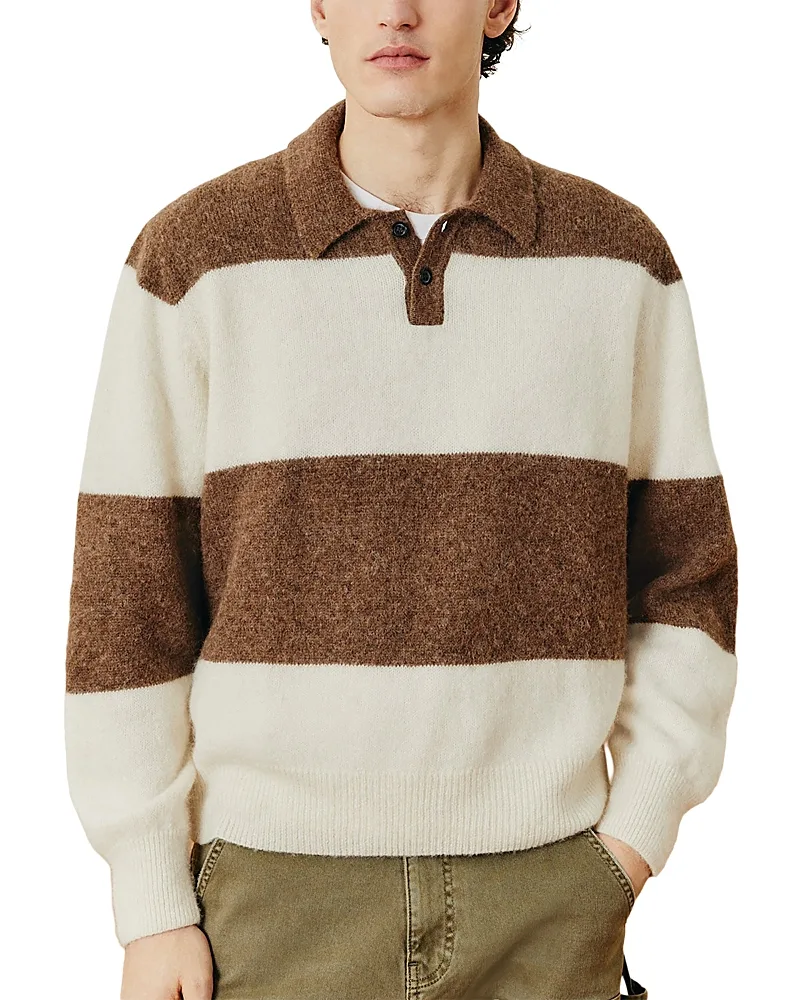 Brushed Knit Alpaca Blend Rugby Sweater by Corridor