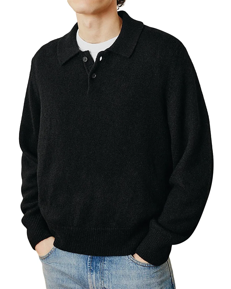 Brushed Alpaca Polo Sweater by Corridor