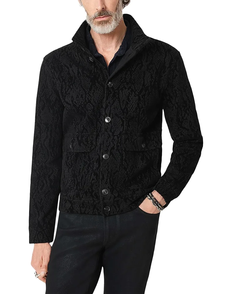 Montecarlo Cotton Stand Collar Patterned Jacket by John Varvatos
