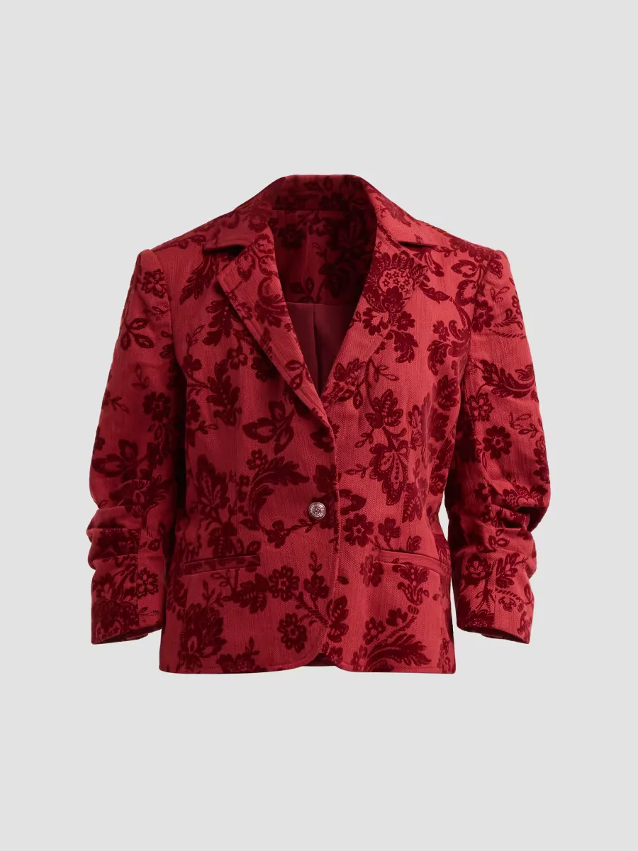 Le Petit Khloe Paisley Stretch-Cotton Blazer by Cinq  Sept