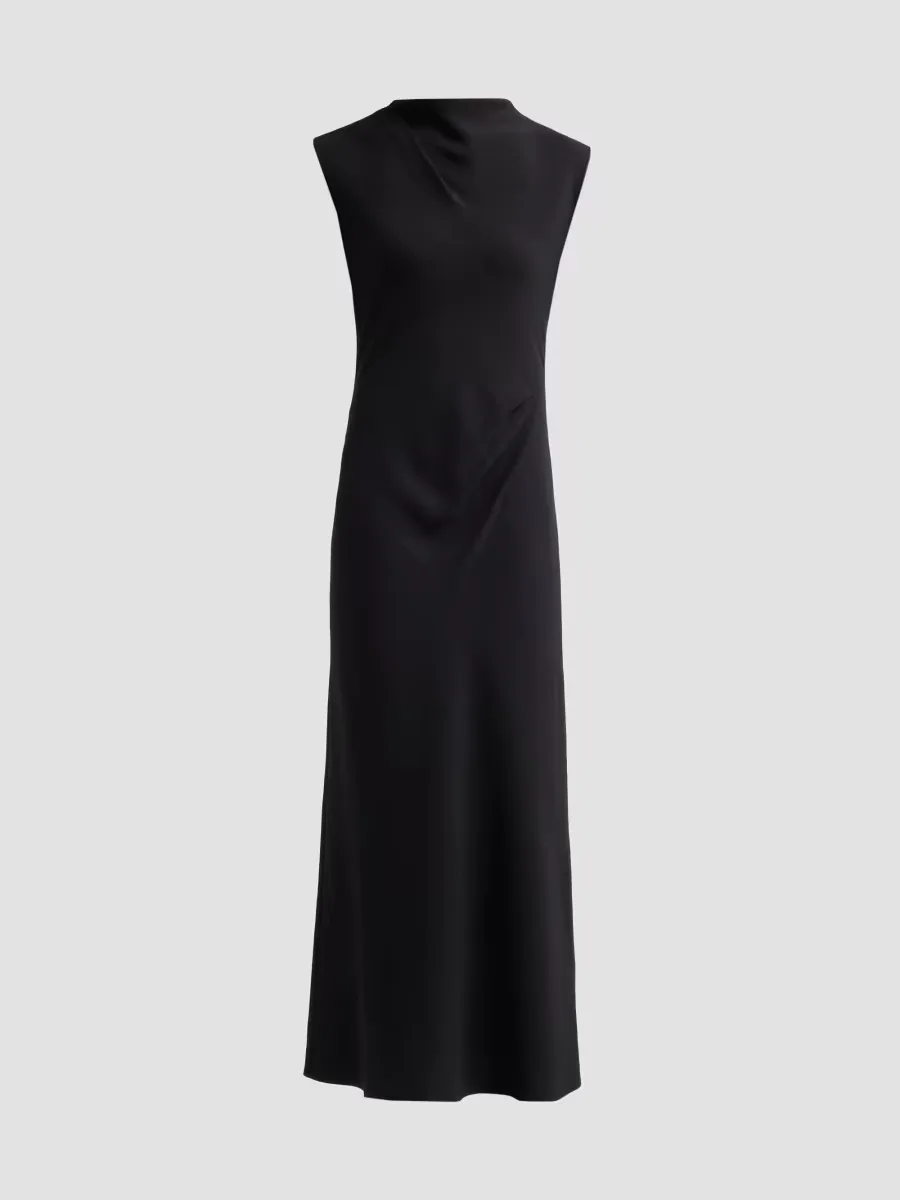 Draped Mock Turtleneck Maxi Dress by Vince