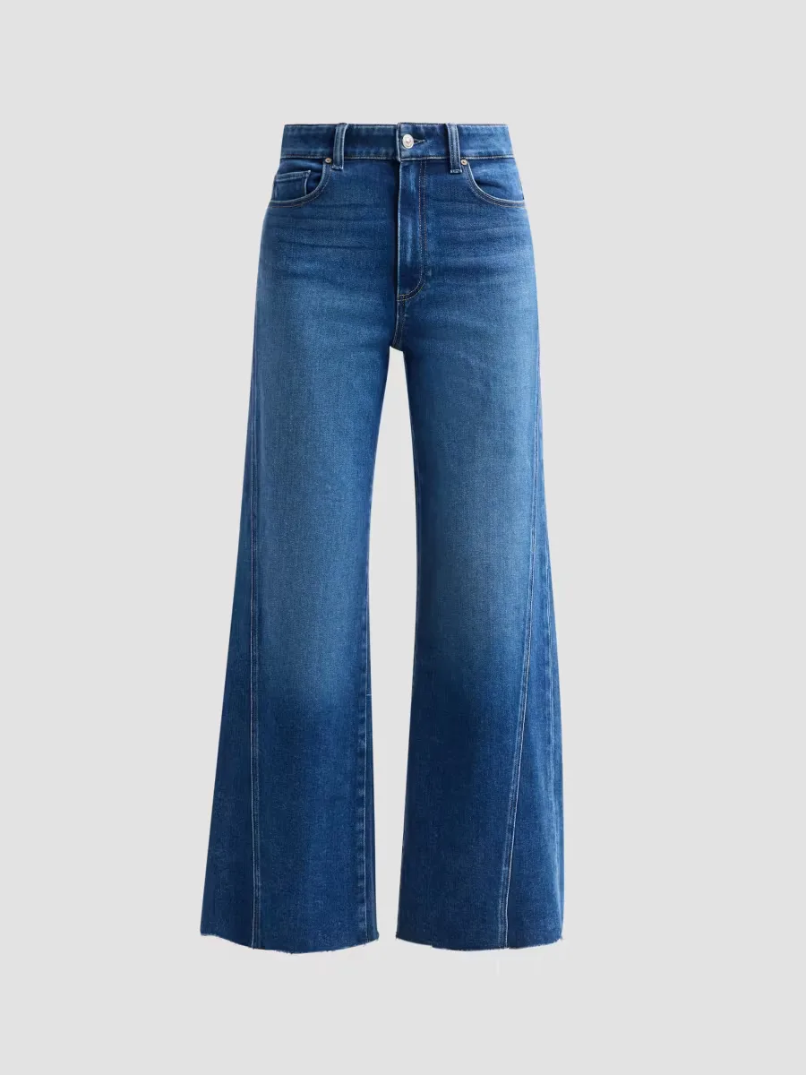 Anessa Twisted Outseam High-Rise Wide-Leg Jeans