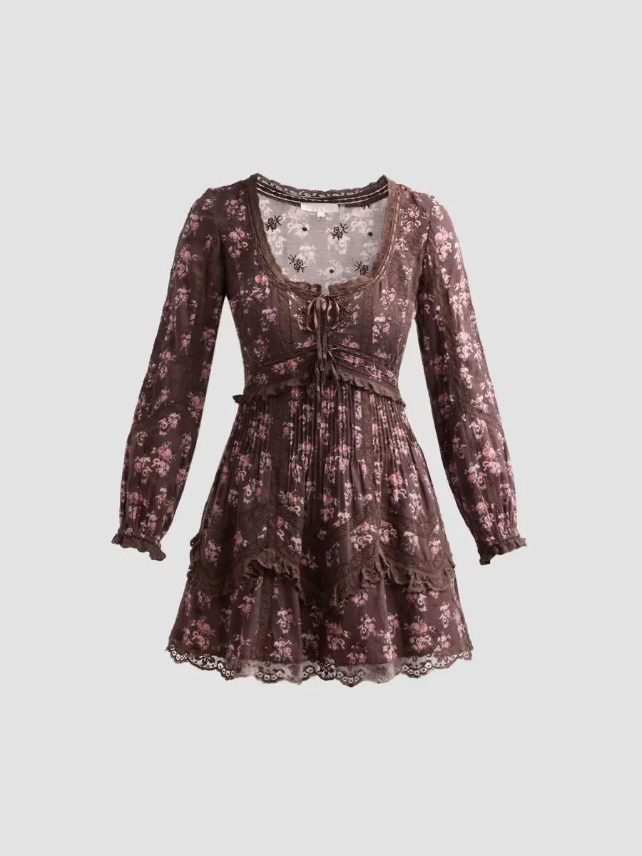 Lysanthe Printed Mini Dress by LoveShackFancy