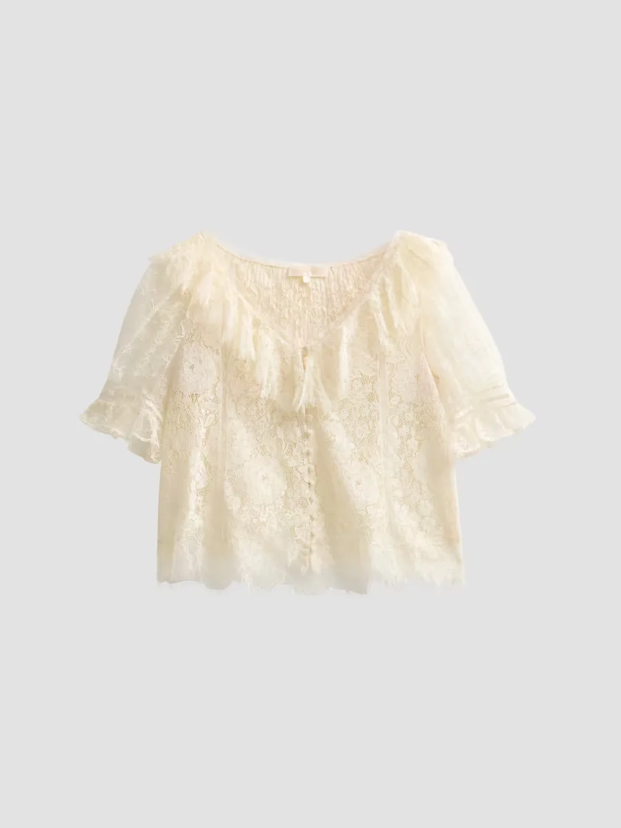 Kaylin Lace Top by LoveShackFancy