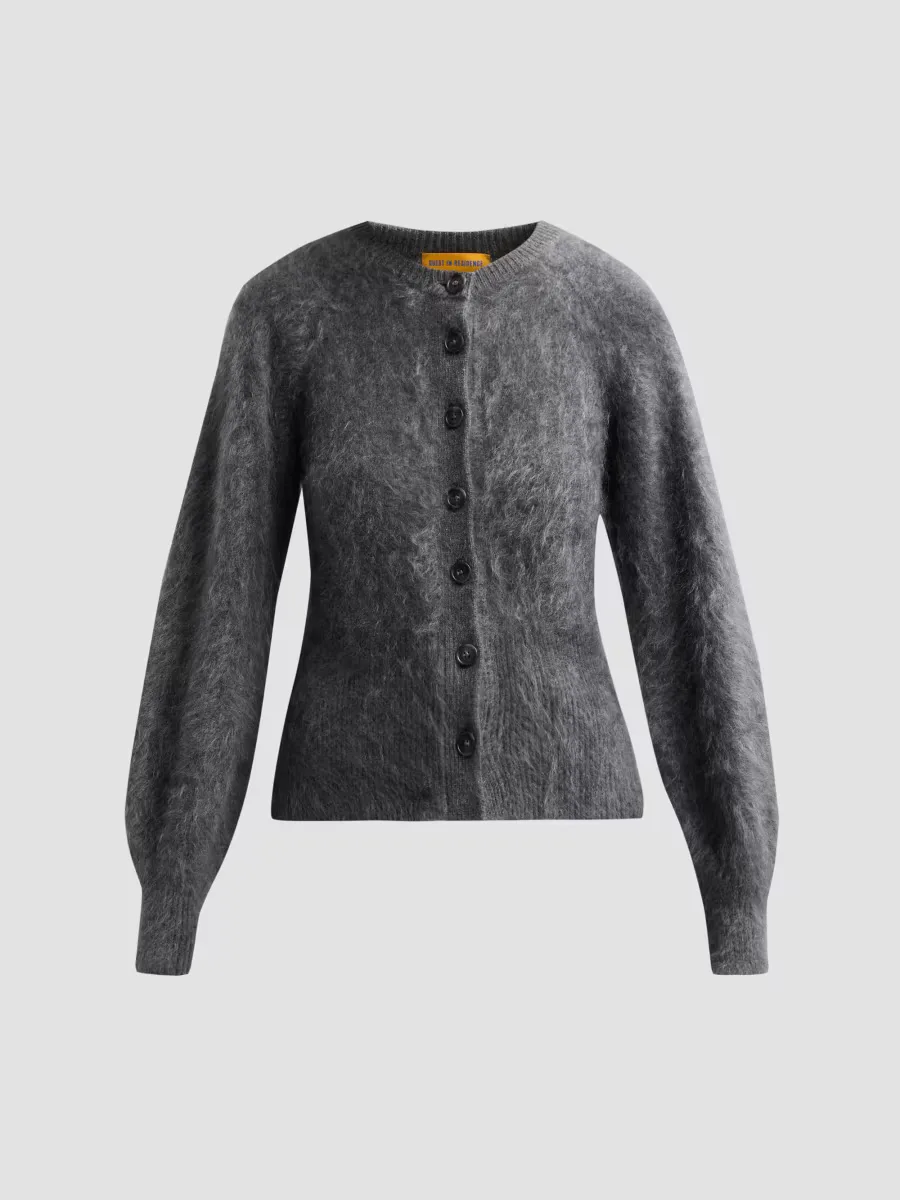 Grizzly Sculpted Cashmere Cardigan by Guest in Residence