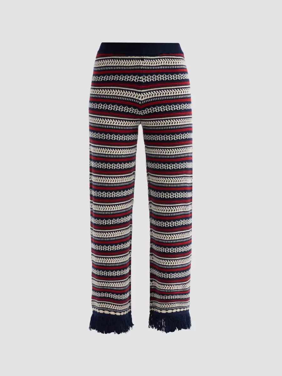 Western Striped Wool-Cashmere Knit Pants by Guest in Residence