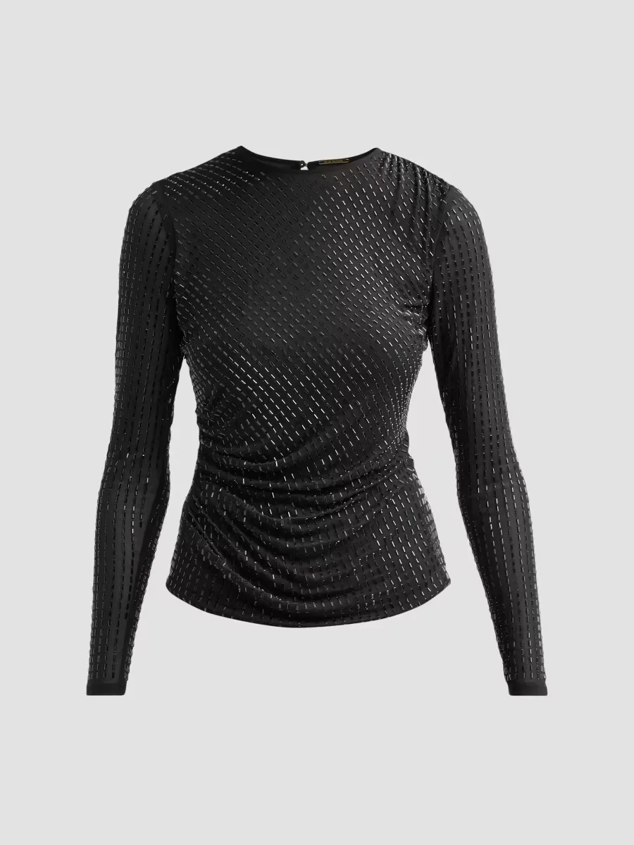 Luna Embellished Mesh Top by Elie Tahari