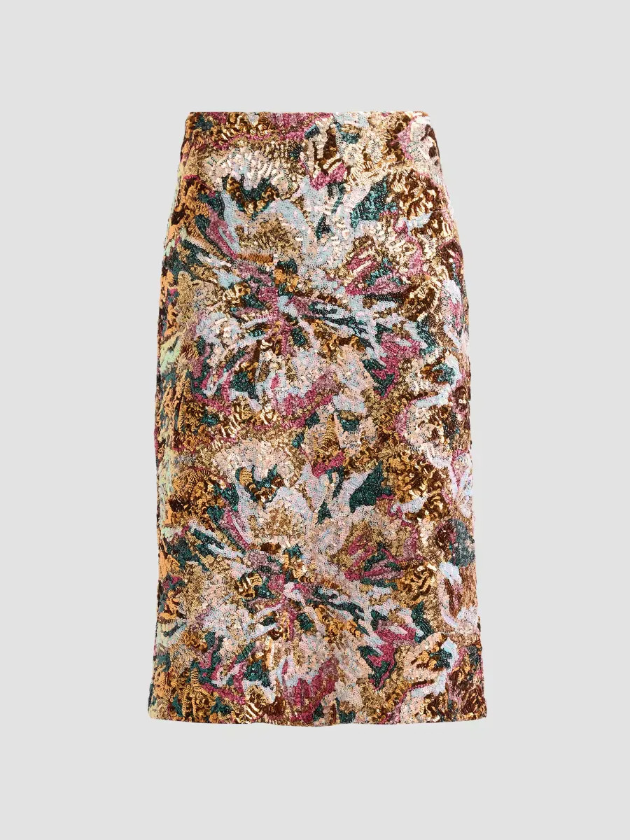 Adrianne Sequined Midi Skirt by Elie Tahari