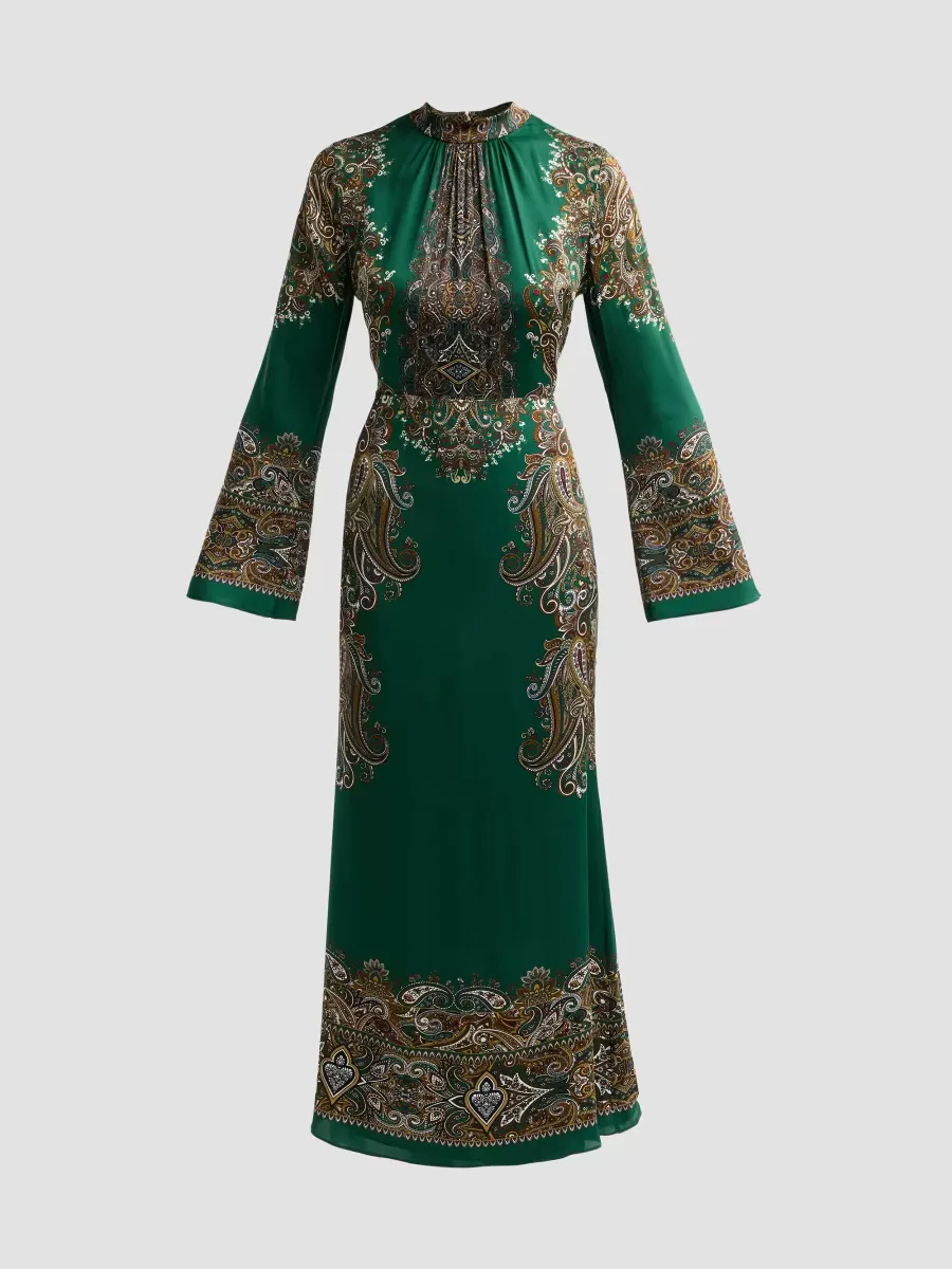 Amaya Paisley Silk-Blend Maxi Dress by Elie Tahari